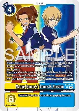 Image of Marcus Damon & Thomas H. Norstein (ST24-13) - Starter Deck 24: Data Squad Foil