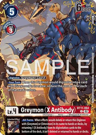 Image of Greymon (X Antibody) - BT11-064 (Alternate Art) (BT11-064) - Dual Revolution Foil