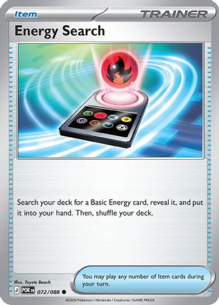 Image of Energy Search 072  - Reverse Holofoil ME03 Perfect Order - Common