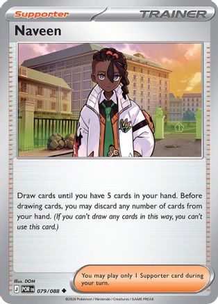Image of Naveen 079/088  - Reverse Holofoil ME03 Perfect Order - Uncommon