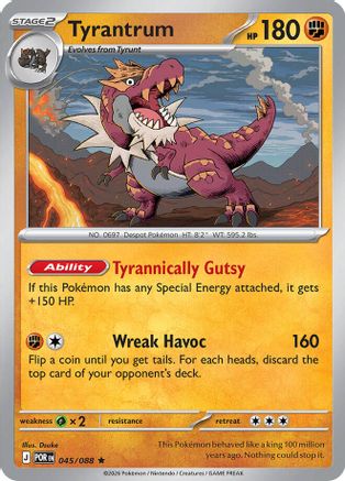 Image of Tyrantrum 045  - Holofoil ME03 Perfect Order - Rare