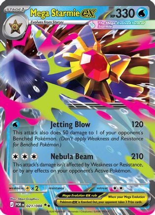 Image of Mega Starmie ex 021/088  - Holofoil ME03 Perfect Order - Double Rare