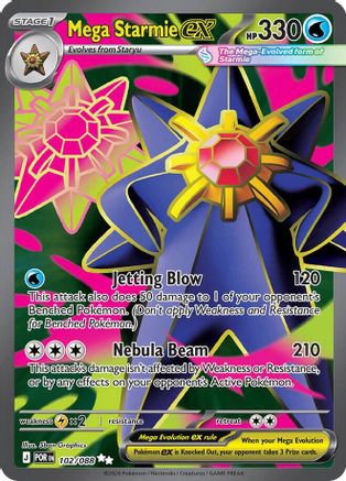 Image of Mega Starmie ex 102/088  - Holofoil ME03 Perfect Order - Ultra Rare