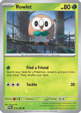 Image of Rowlet 010/088  ME03 Perfect Order - Common