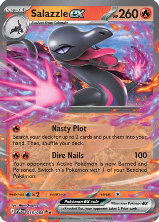 Image of Salazzle ex 016/088  - Holofoil ME03 Perfect Order - Double Rare