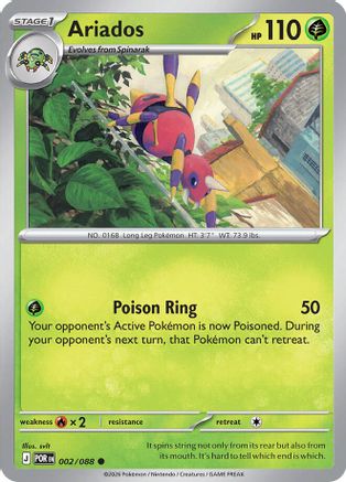 Image of Ariados 002  - Reverse Holofoil ME03 Perfect Order - Common