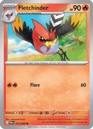 Image of Fletchinder 013  - Reverse Holofoil ME03 Perfect Order - Common
