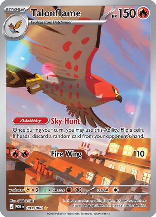 Image of Talonflame 091/088  - Holofoil ME03 Perfect Order - Shiny Rare