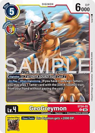 Image of GeoGreymon (ST24-05) - Starter Deck 24: Data Squad