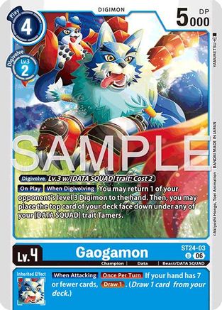 Image of Gaogamon (ST24-03) - Starter Deck 24: Data Squad