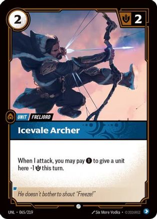 Image of Icevale Archer (065/219) - Unleashed Foil