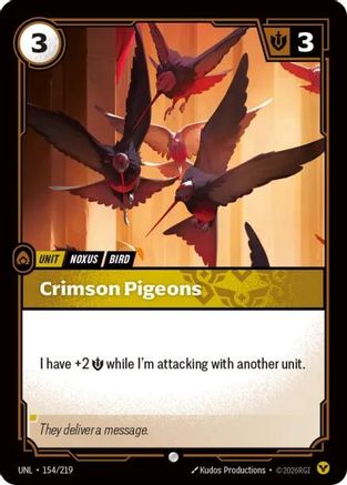 Image of Crimson Pigeons (154/219) - Unleashed Foil
