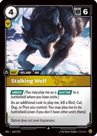 Image of Stalking Wolf (166/219) - Unleashed Foil