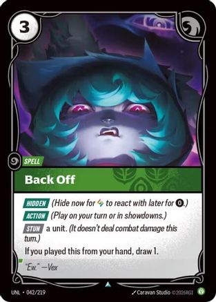 Image of Back Off (042/219) - Unleashed