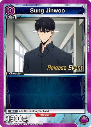 Image of Sung Jinwoo (015) (UE17BT/SLG-1-015) - UE17BT SOLO LEVELING Release Event Cards