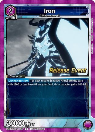 Image of Iron (UE17BT/SLG-1-027) - UE17BT SOLO LEVELING Release Event Cards