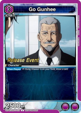 Image of Go Gunhee (UE17BT/SLG-1-012) - UE17BT SOLO LEVELING Release Event Cards