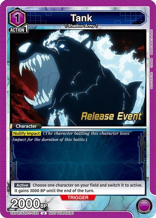 Image of Tank (UE17BT/SLG-1-032) - UE17BT SOLO LEVELING Release Event Cards