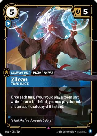 Image of Zilean - Time Mage (086/219) - Unleashed Foil