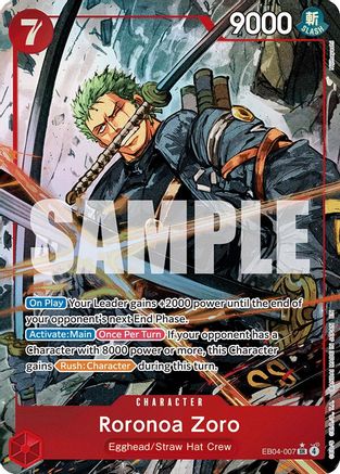 Image of Roronoa Zoro (EB04-007) (Alternate Art) (EB04-007) - Adventure on Kami's Island Foil