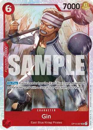 Image of Gin (OP15-007) - Adventure on Kami's Island Foil