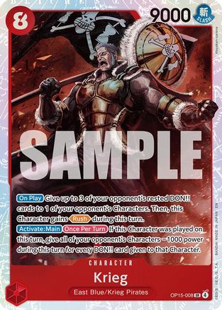 Image of Krieg (OP15-008) (OP15-008) - Adventure on Kami's Island Foil