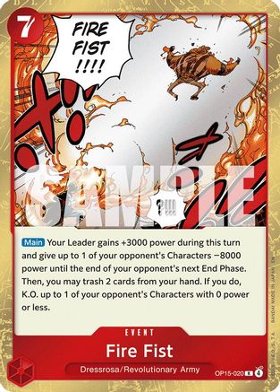Image of Fire Fist (OP15-020) - Adventure on Kami's Island Foil