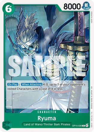 Image of Ryuma (OP15-036) - Adventure on Kami's Island