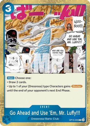 Image of Go Ahead and Use 'Em, Mr. Luffy!!! (OP15-055) - Adventure on Kami's Island Foil