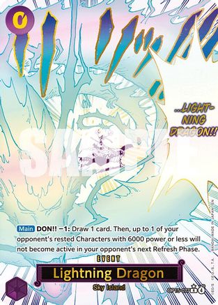 Image of Lightning Dragon (Alternate Art) (OP15-077) - Adventure on Kami's Island Foil