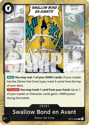 Image of Swallow Bond en Avant (OP15-096) - Adventure on Kami's Island Foil