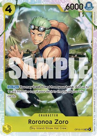Image of Roronoa Zoro (OP15-113) (OP15-113) - Adventure on Kami's Island Foil