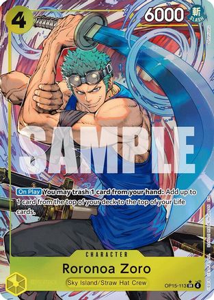 Image of Roronoa Zoro (OP15-113) (Alternate Art) (OP15-113) - Adventure on Kami's Island Foil