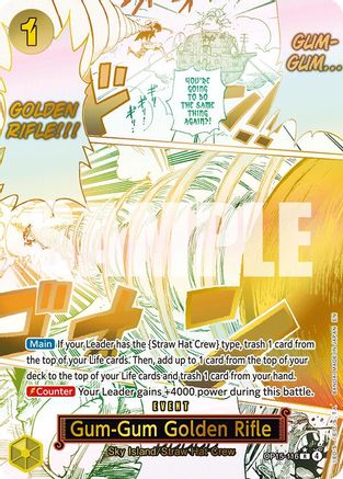 Image of Gum-Gum Golden Rifle (Alternate Art) (OP15-116) - Adventure on Kami's Island Foil