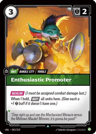 Image of Enthusiastic Promoter (043/219) - Unleashed Foil