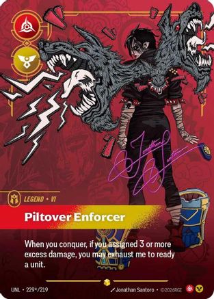 Image of Vi - Piltover Enforcer (Signature) (225*/219) - Unleashed Foil