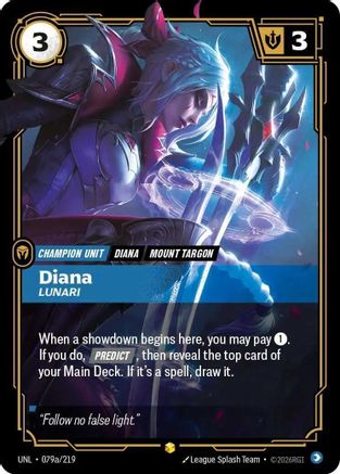 Image of Diana - Lunari (Alternate Art) (079a/219) - Unleashed Foil