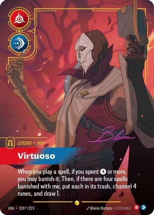 Image of Jhin - Virtuoso (Signature) (226*/219) - Unleashed Foil