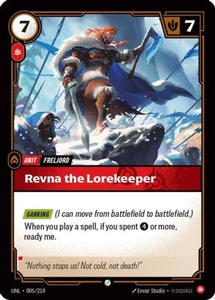 Image of Revna the Lorekeeper (005/219) - Unleashed Foil