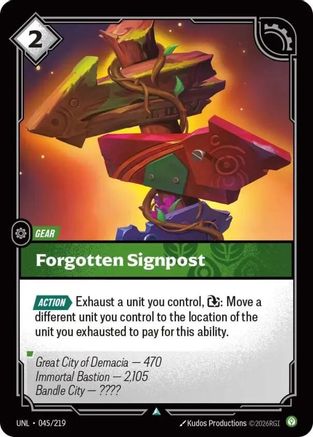 Image of Forgotten Signpost (045/219) - Unleashed