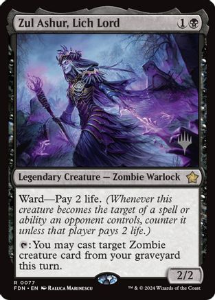 Image of Zul Ashur, Lich Lord (PPECL-077) - Promo Pack: Lorwyn Eclipsed Foil