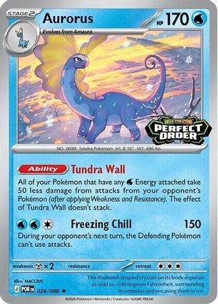Image of Aurorus (Perfect Order Stamped) 024  - Holofoil Miscellaneous Cards & Products - Rare