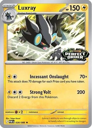 Image of Luxray (Perfect Order Stamped) 028  - Holofoil Miscellaneous Cards & Products - Rare