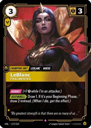 Image of LeBlanc - Fragmented (172/219) - Unleashed Foil