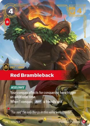 Image of Red Brambleback (Alternate Art) (029a/219) - Unleashed Foil