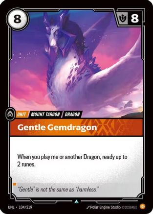 Image of Gentle Gemdragon (104/219) - Unleashed