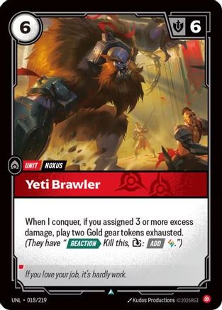 Image of Yeti Brawler (018/219) - Unleashed