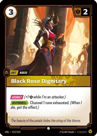 Image of Black Rose Dignitary (152/219) - Unleashed