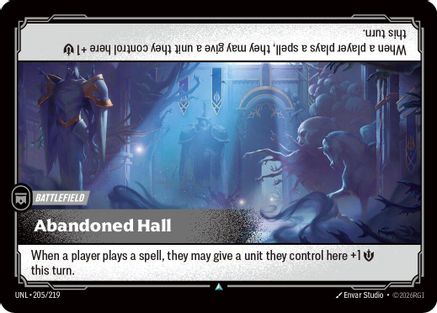 Image of Abandoned Hall (205/219) - Unleashed Foil