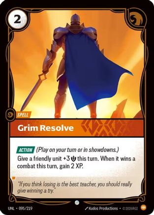 Image of Grim Resolve (095/219) - Unleashed Foil